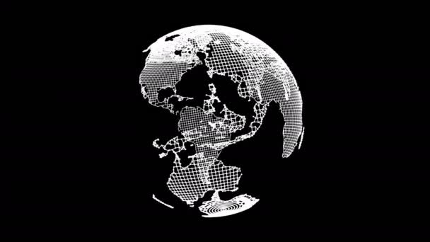 Terre avec points et lignes de connexion — Video