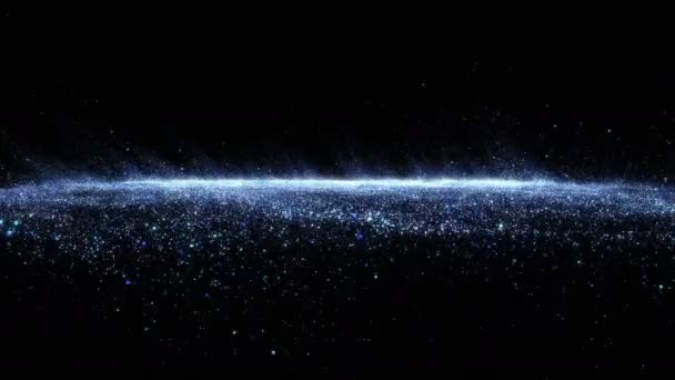 Абстрактні зоряні частинки димчастої хвилі — стокове відео