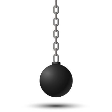 Vector illustration of wrecking ball