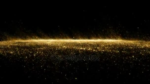 Soyut yıldız tozu dumanı dalga parçacıkları — Stok video