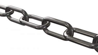Zincir bağlantılar hareketli metal