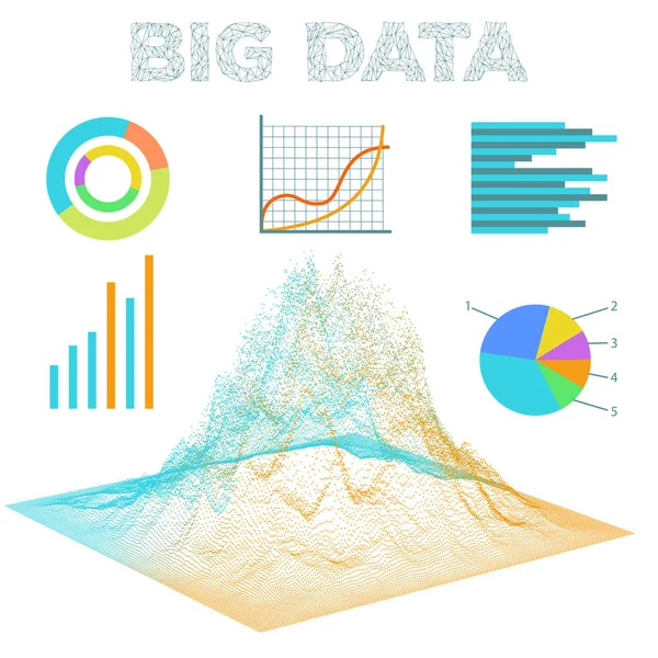 Big data visualização de fundo vetor . —  Vetores de Stock