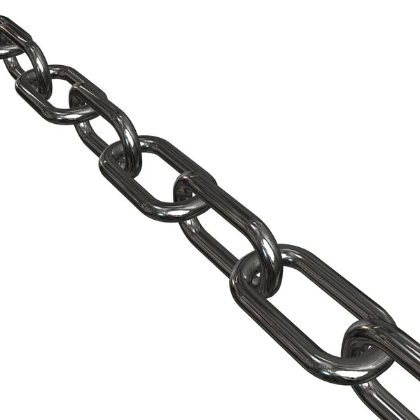 Metalowy łańcuch łączy 3d — Zdjęcie stockowe