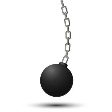 Vector illustration of wrecking ball