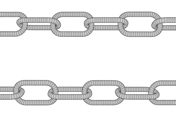 Wireframe BlockChain enlaces — Vector de stock