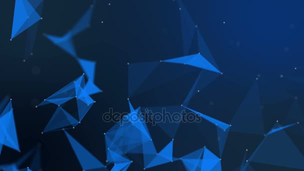 Abstract motion background in futuristic polygonal style. — Stock Video