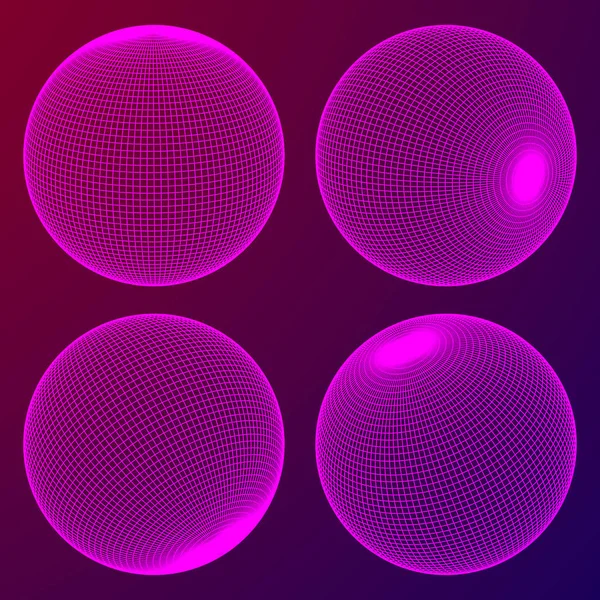 抽象的なワイヤ フレームの球 — ストックベクタ