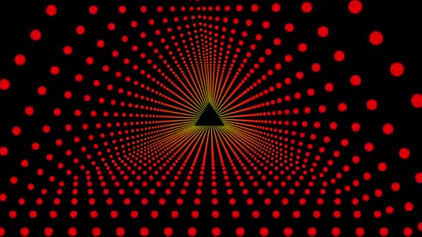 Túnel triángulo abstracto 3D — Vídeos de Stock