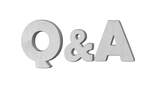 Q and A tekst — Stockvideo