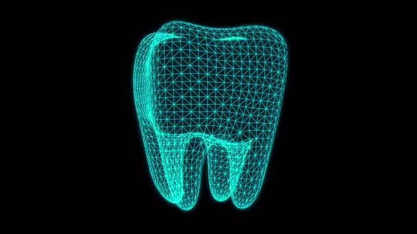 Animación dental de rayos X — Vídeo de stock