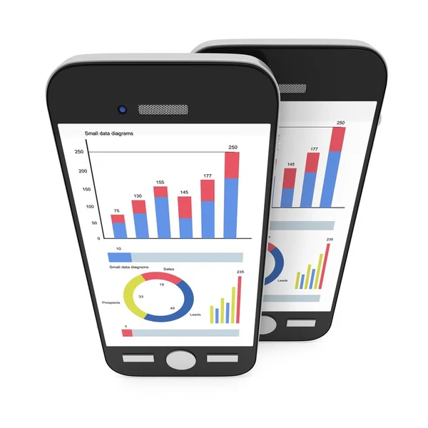 Pequenos dados no Smartphone — Fotografia de Stock