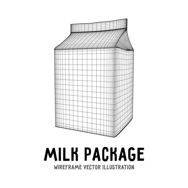 Süt paket vektör — Stok Vektör