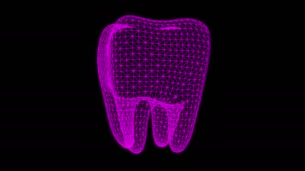 Animación dental de rayos X — Vídeo de stock