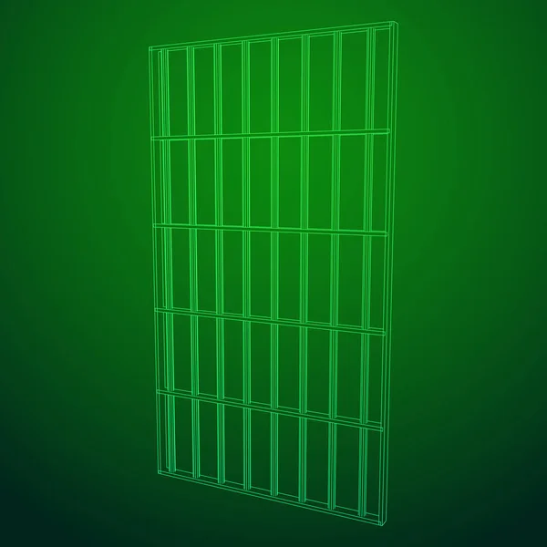 Barres de prison Wireframe — Image vectorielle