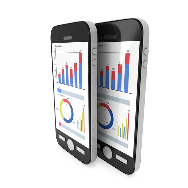 Kleine Daten auf dem Smartphone — Stockfoto