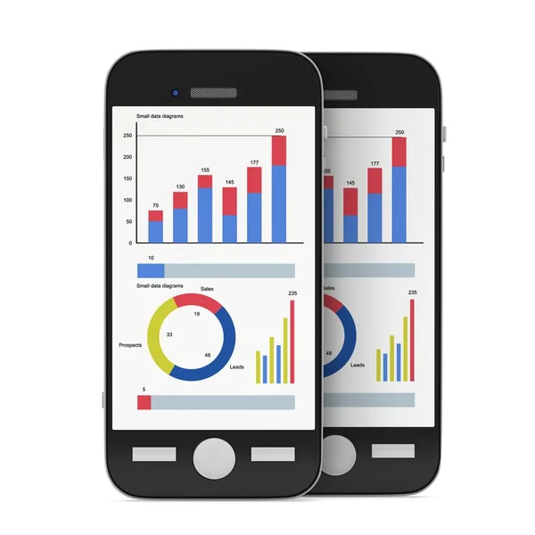 Pequenos dados no Smartphone — Fotografia de Stock