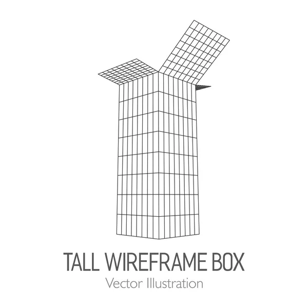 Tall vertical rectangle box — Stock Vector