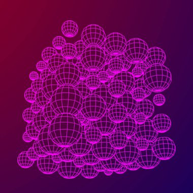 Tel kafes küre Mesh küp.