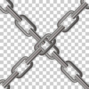 Metal zincir bağlantıların. Vektör