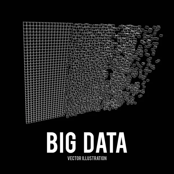 큰 데이터 시각화 벡터 개념 — 스톡 벡터