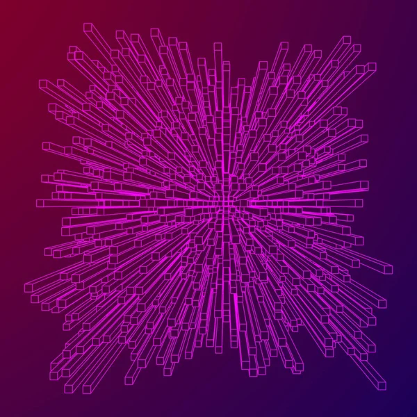 Büyük veri görselleştirme vektör kavramı