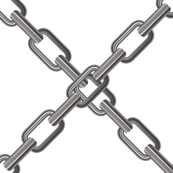 Metal chain links. Vector — Stock Vector