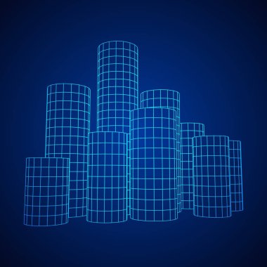 Mesh silindir şehir dizi