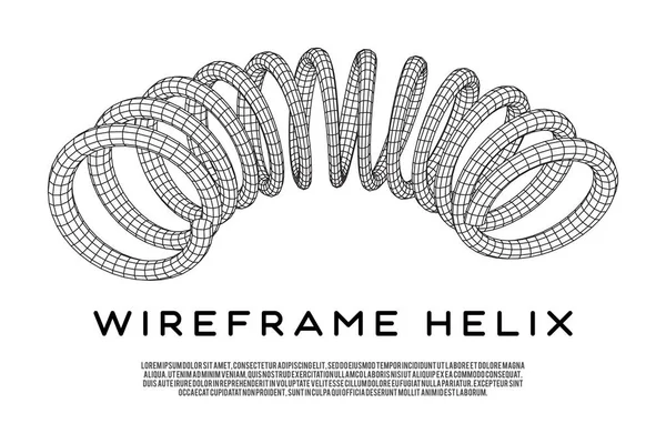 Wireframe helix voorjaar — Stockvector