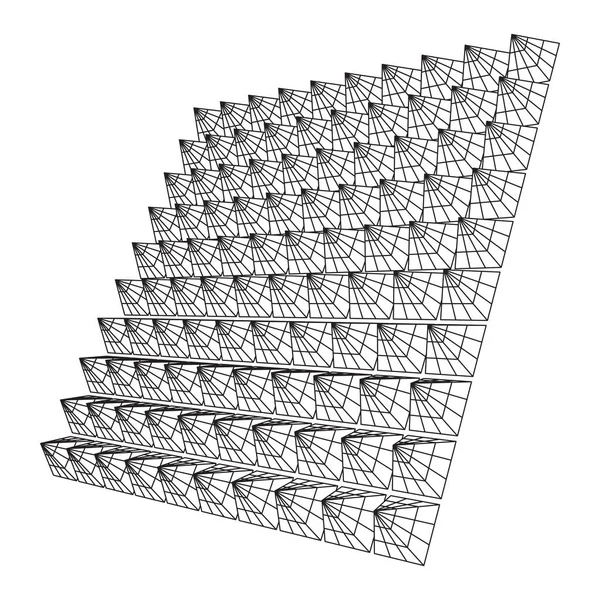 Modelo de wireframe de cobertura à prova de som — Vetor de Stock