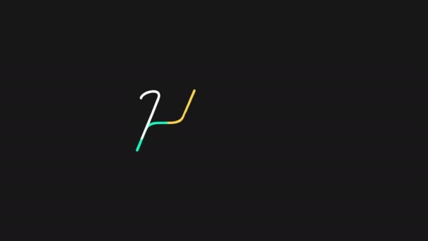 Hallo motion graphics platte animatie — Stockvideo