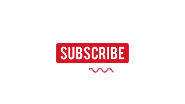 Cool flat subscribe button — Stock Video