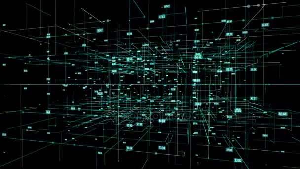 Big data visualização fundo movimento . — Vídeo de Stock