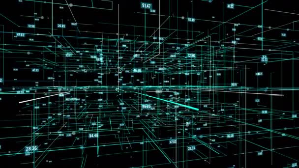 Big Data visualisation mouvement arrière-plan .