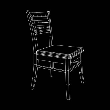 Sandalye arkalık tel kafes ile