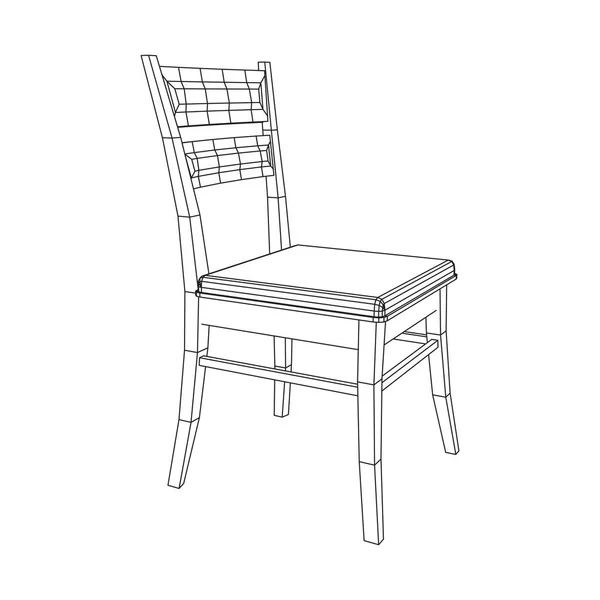 Cadeira com armação de encosto —  Vetores de Stock