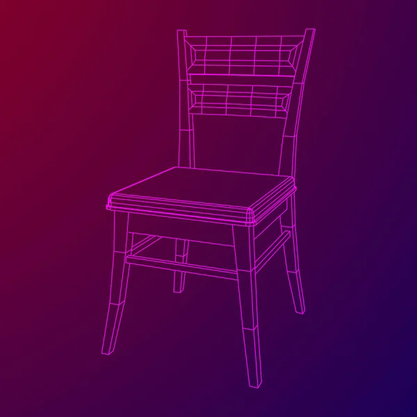 Sandalye arkalık tel kafes ile — Stok Vektör