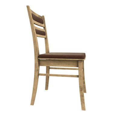 Sandalye arkalık ile 3d