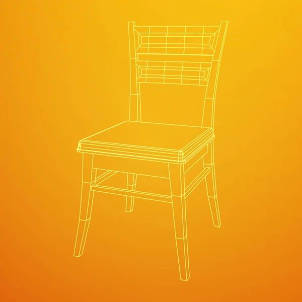 Židle s opěradlem drátový — Stockový vektor
