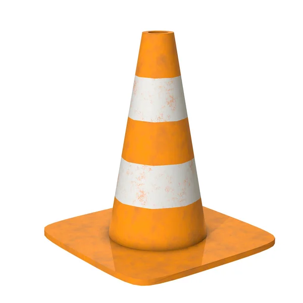 Traffic cone. Road sign 3d — Stock Photo, Image