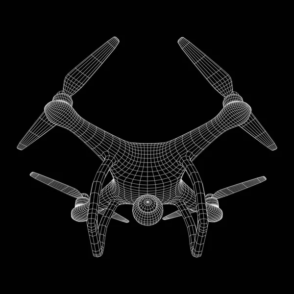 Afstandsbediening lucht drone — Stockvector