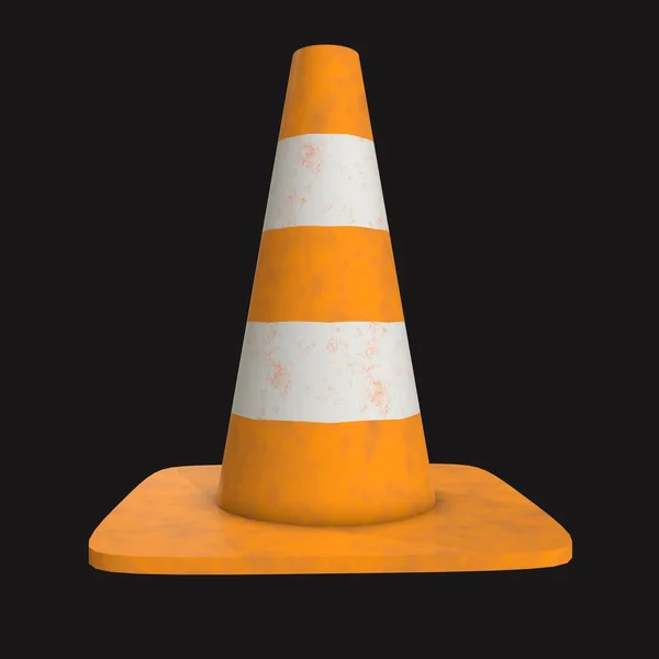 Traffic cone. Road sign 3d — Stock Photo, Image
