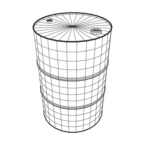 Металеву бочку каркасні — стоковий вектор
