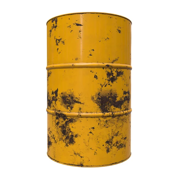 Velho barril de metal ferrugem — Fotografia de Stock