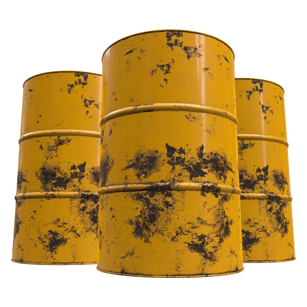 Old rust metal barrels — Stock Photo, Image