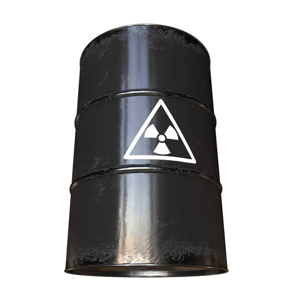 Czarny radioaktywnych beczek — Zdjęcie stockowe