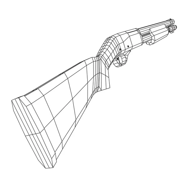 Carabina de caza de rifle de escopeta — Vector de stock