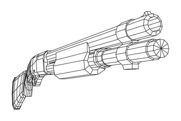 Carabina de caza de rifle de escopeta — Vector de stock