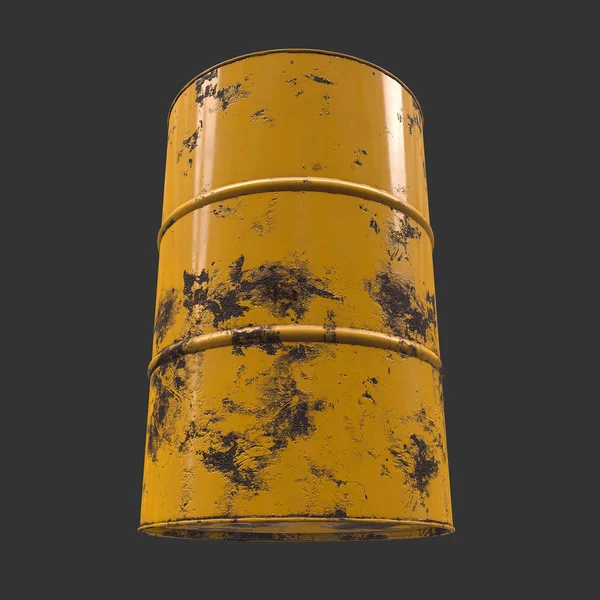 Old rust metal barrel — Stock Photo, Image