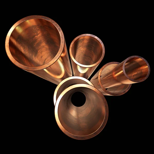 Tuyaux ou tubes en cuivre — Photo