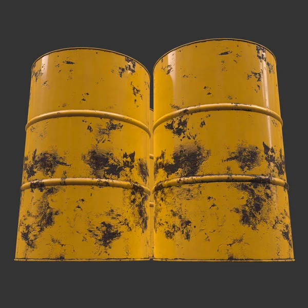 Viejo barril de metal oxidado —  Fotos de Stock